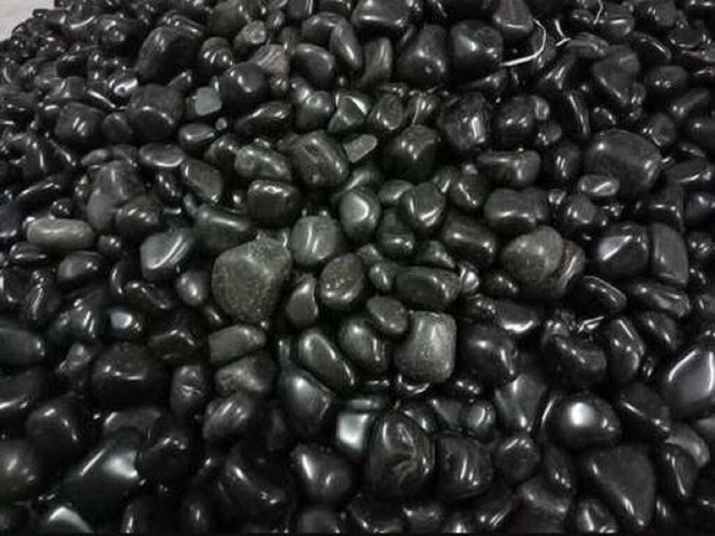 Black High Polished Pebble
